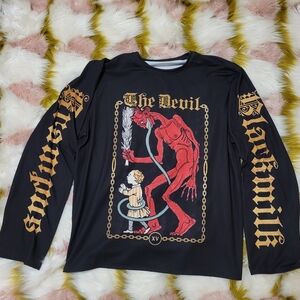 blackmilk the devil krampus long sleeve pull over goth alternative spooky small